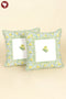 20s Cotton Cushion Cover in Floral Block Print