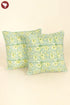 20s Cotton Cushion Cover in Floral Block Print