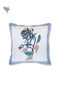 20s Cotton Cushion Cover in Block Print with Piping