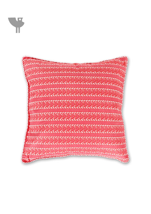 20s Cotton Cushion Cover In Striped Print