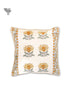 20s Cotton Cushion Cover in Block Print with Piping