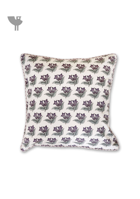 20s Cotton Cushion Cover In Floral Print