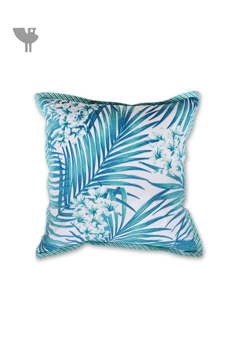 20s Cotton Cushion Cover In Foliage Print