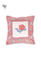 20s Cotton Cushion Cover in Floral Block Print