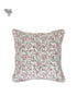 20s Cotton Cushion Cover In Floral Block Print Soft White Peach