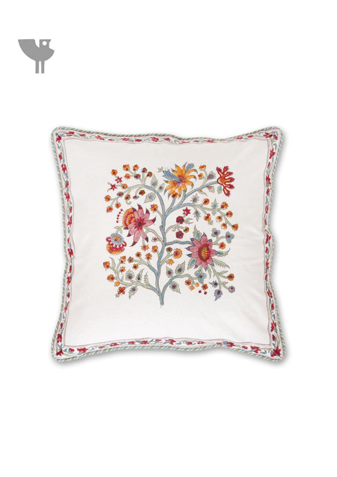 20s Cotton Cushion Cover In Floral Block Print