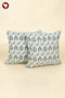20s Cotton Cushion Cover in Block Print with Piping