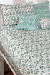 20s Cotton Cushion Cover in Block Print with Piping
