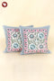 20s Cotton Cushion Cover in Floral Block Print