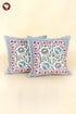 20s Cotton Cushion Cover in Floral Block Print