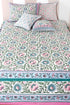 20s Cotton Cushion Cover in Floral Block Print