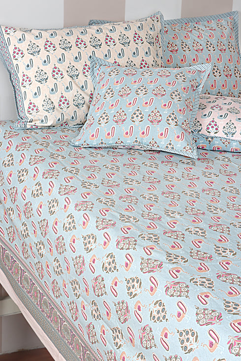 20s Cotton Cushion Cover in Block Print