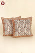 20s Cotton Cushion Cover in Floral Block Print