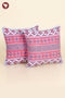 20s Cotton Cushion Cover in Geometric Block Print