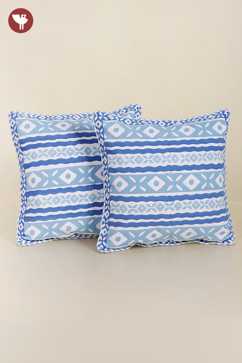 20s Cotton Cushion Cover in Block Print