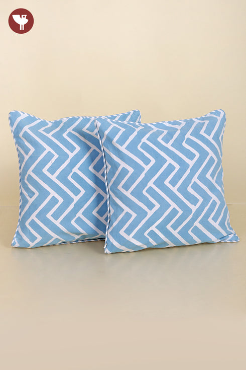 20s Cotton Cushion Cover in Block Print