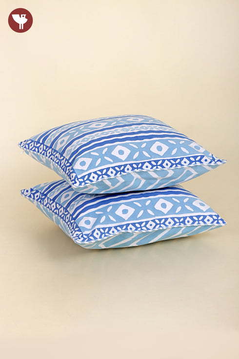 20s Cotton Cushion Cover in Block Print