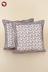 20s Cotton Cushion Cover in Floral Block Print
