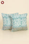 20s Cotton Cushion Cover in Floral Block Print