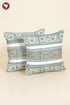 20s Cotton Cushion Cover in Floral Block Print
