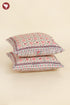 20s Cotton Cushion Cover in Floral Block Print