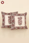 20s Cotton Cushion Cover in Paisley Floral Block Print