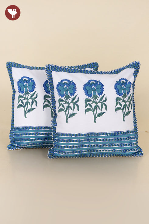 20s Cotton Cushion Cover in Floral Print