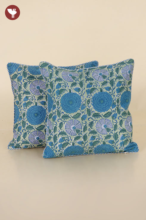 20s Cotton Cushion Cover in Floral Print