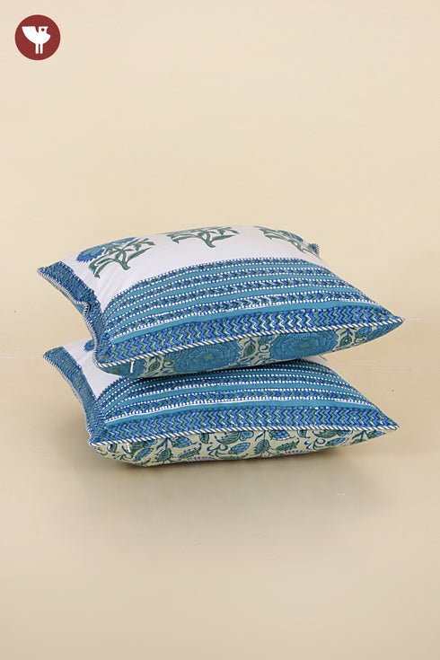 20s Cotton Cushion Cover in Floral Print