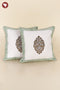 20s Cotton Cushion Cover in Geometric Block Print