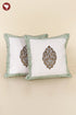 20s Cotton Cushion Cover in Geometric Block Print
