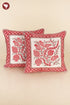 20s Cotton Cushion Cover in Floral Block Print