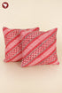 20s Cotton Cushion Cover in Floral Block Print