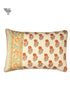 40s Cotton Pillow Cover in Lotus Block Print with Magji Flap