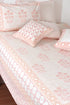 40s Cotton Pillow Cover in Floral Block Print
