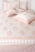 40s Cotton Pillow Cover in Floral Block Print
