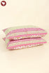 40s Cotton Pillow Cover In Geometric Block Print