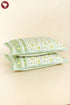40s Cotton Pillow Cover in Floral Block Print