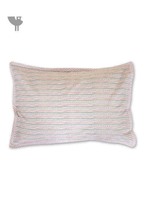 40s Cotton Pillow Cover In Graphic Print