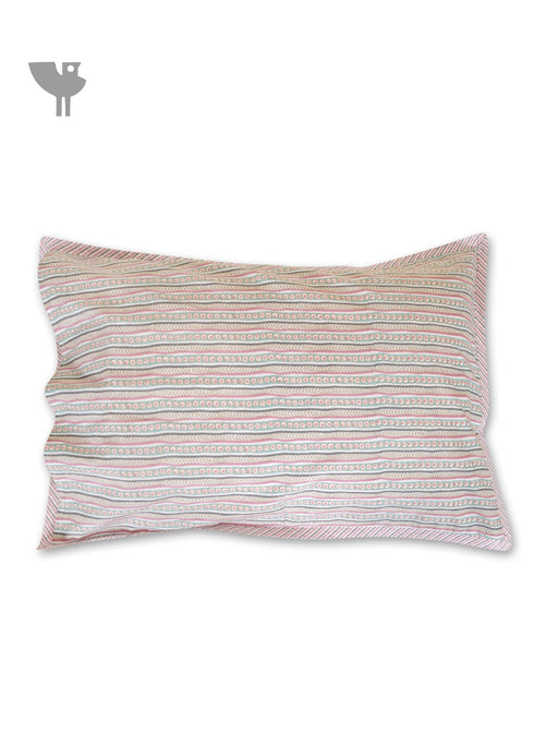 40s Cotton Pillow Cover In Graphic Print