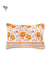 40s Cotton Pillow Cover in Floral Block Print