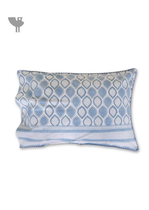 40s Cotton Pillow Cover in Block Print