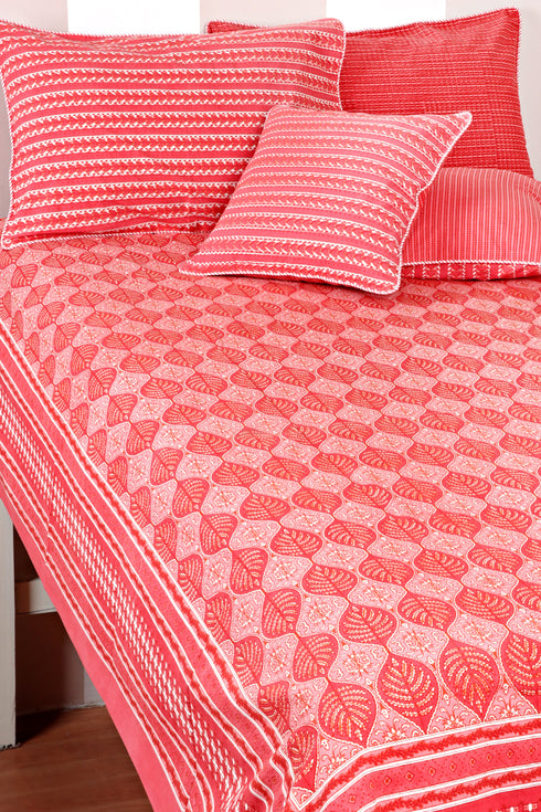 40s Cotton Pillow Cover In Striped Print