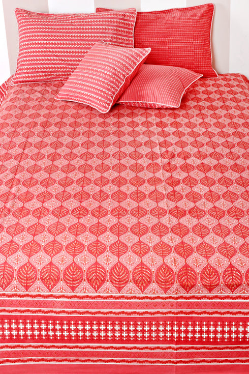 40s Cotton Pillow Cover In Striped Print