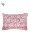 40s Cotton Pillow Cover in Floral Block Print