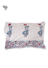 40s Cotton Pillow Cover in Floral Block Print
