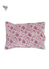 40s Cotton Pillow Cover in Floral Block Print
