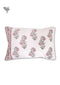 40s Cotton Pillow Cover in Floral Block Print