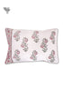 40s Cotton Pillow Cover in Floral Block Print