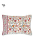 40s Cotton Pillow Cover in Floral Block Print
